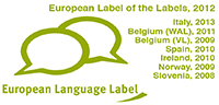 European language label